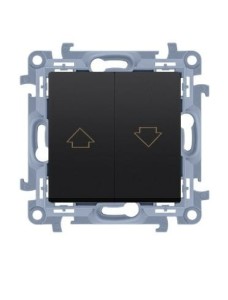 KONTAKT - SIMON 10 CZW1.01/49 WC-ZW1 Łącznik roletowy (moduł) 10A, 250V~, zaciski śrubowe; czarny mat