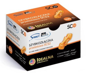 SIMET 88000108 Szybkozłączka przelotowa SCS2 pomarańczowy (karton = 100 szt.)