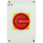 EATON 207246 T5B-4-15682/I4/SVB Rozłącznik główny, 6 bieg. + 1 NO + 1 NC, 63 A, 90 °, w obudowie IP65, pokrętło czerwono-żółte z blokadą na kłódkę