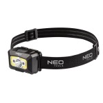 NEO 99-073 Latarka czołowa akumulatorowa USB 250 Im COB LED+czujnik ruchu