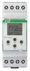 F&F PCZ-526.3 Zegar 24-264V astronom. z przerwą nocną 2-kanały