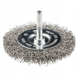 GRAPHITE 57H602 Szczotka druciana tarczowa z trzpieniem 75 mm, INOX