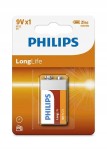 Philips Bateria 9V LongLife 6F22L1B/10