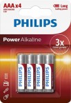 Philips Bateria LR03 AAA, Alkaliczna (4szt) LR03P4B/10
