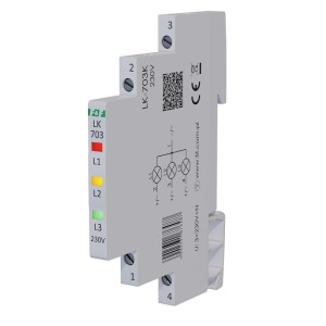 F&F LK-703K Lampka kontrolna zasilania 1/3S 3xLED CZERWONA/ŻÓŁTA/ZIELONA