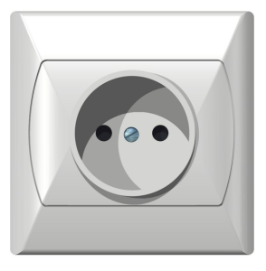 OSPEL AKCENT GP-1A/00 Gniazdo wt 2P białe