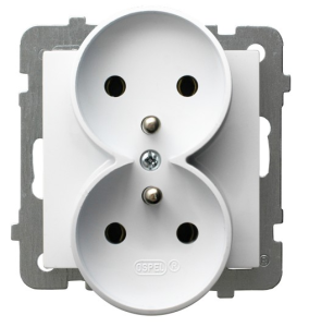 OSPEL AS GP-2GRZ/m/00 gniazdo 2P/Z białe