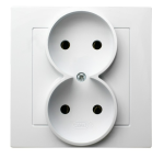 OSPEL AS GP-2G/00 Gniazdo podwójne białe