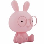 SANICO 327178 Lampa LED KRÓLIK różowy akumulator + przewód usb-c