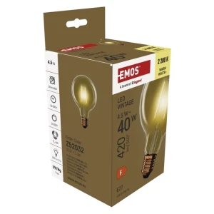 EMOS Z52032 Żarówka LED Vintage G95 E27 4,5 W (40 W) 420 lm ciepła biel