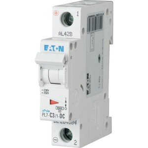 EATON 264884 PL7-C3/1-DC Wyłącznik nadprądowy 10kA In= 3A, char C 1-bieg. Seria PL7-DC