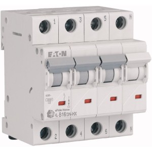 EATON 194901 HN-B16/3N Wyłącznik nadprądowy 6kA In=16A char. B, 3+N bieg. Seria HN