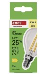 EMOS ZF1D02 LED Filament Mini Globe, E14, 1,8 W, (25 W), 250 lm, ciepła biel