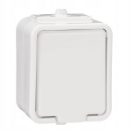 Gniazdo natynkowe pojedyncze CEDAR białe IP44 NT130H01