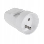 Elgotech Gniazdo przenośne 1-krotne z uziemienia białe G10