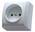 OSPEL BIS GN-1B/00 Gniazdo 16A/2p natynkowe białe