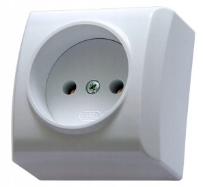 OSPEL BIS GN-1B/00 Gniazdo 16A/2p natynkowe białe