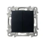 OSPEL ŁP-2Z/M/33 SZAFIR Łącznik dwugrupowy świecznikowy - kolor czarny metalik