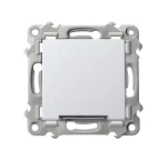 OSPEL ŁP-1ZS/M/00 SZAFIR Łącznik jednobiegunowy z podświetleniem białym - kolor biały