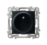 OSPEL GP-1ZZ/M/33 SZAFIR Gniazdo pojedyncze z uziemieniem - kolor czarny metalik