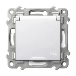 OSPEL GPH-1ZZ/M/00/W SZAFIR Gniazdo bryzgoszczelne z uziemieniem IP-44 wieczko w kolorze wyrobu - kolor biały