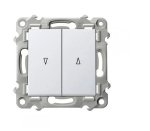 OSPEL ŁP-7ZB/M/00 SZAFIR Łącznik żaluzjowy z blokadą mechaniczną - kolor biały