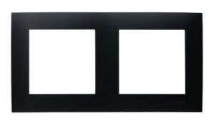 OSPEL R-2Z/33 SZAFIR Ramka podwójna - kolor czarny metalik