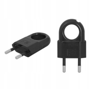 ELGOTECH WTYCZKA PŁASKA Z UCHWYTEM CZARNA WTP2C-2