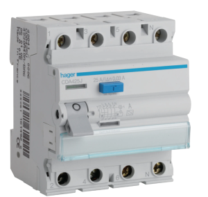 HAGER CDA425J RCCB Wyłącznik różnicowoprądowy 3P+N 25A 30mA 6kA A