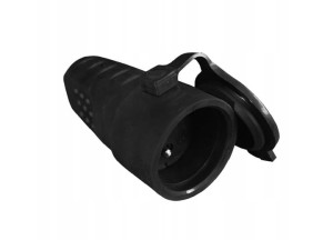 ELGOTECH Gniazdo z uziemieniem czarne IP44 G-10G