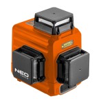 NEO TOOLS 75-104 Laser 3D czerwony walizka tarcza celownicza magnetyczny uchwyt ładowarka