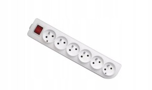 ELGOTECH Gniazdo przenośne z wyłącznikiem białe GN-60W