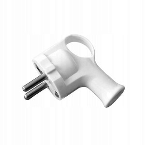 ELGOTECH Wtyczka kątowa z UCHEM unischuko WT-40 biała