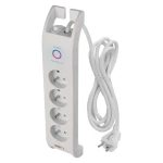 EMOS P54012 Listwa przeciwprzepięciowa EMOS 900J, 4 gniazda 2m, biała