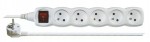 EMOS Przedłużacz z wyłącznikiem 5 gniazd 2m P1512 biały