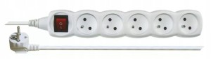 EMOS Przedłużacz z wyłącznikiem 5 gniazd 2m P1512 biały