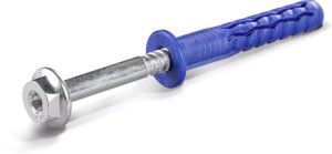 RAWLPLUG R-FFS-N-10K080 Kołek ramowy z najkrótszą strefą rozporu i kołnierzem z łbem heksagonalnym, ocynk galwaniczny, 10x80 mm, 50 sztuk