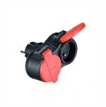 ELGOTECH R-20BS-24 Rozgałęźnik 2-krotny 2x2P+Z gniazda okrągłe IP-44, 250V~/16A
