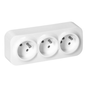 ORNO OR-OE-7209/W Gniazdo potrójne n/t ToDo 2P+Z IP20, 16A, 230V AC, 16A, 230V AC, biały