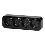 ORNO OR-OE-7210/B Gniazdo poczwórne n/t ToDo 2P+Z IP20, 16A, 230V AC, 16A, 230V AC, czarny