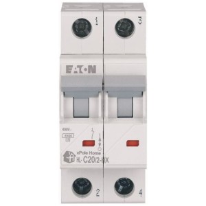 Eaton 194872 HN-C20/2 Wyłącznik nadprądowy 6kA, In=20A, char. C, 2-bieg. Seria HN