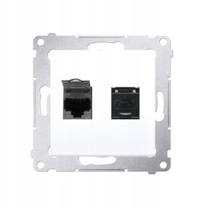 SIMON54 D62.01/11 Gniazdo komputerowe 2xRJ45 kat.6