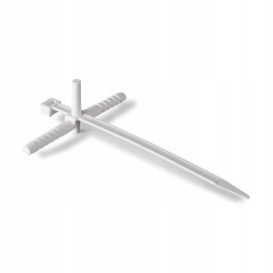 Uchwyt paskowy z kołkiem 140mm biały USMPK-10 /50szt