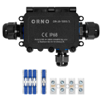 ORNO OR-JB-13815/3 Puszka n/t HD IP68, 0,5-6,0mm2 ,2 dławnice M20, 1 dławnica M16