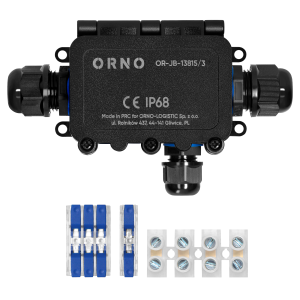 ORNO OR-JB-13815/3 Puszka n/t HD IP68, 0,5-6,0mm2 ,2 dławnice M20, 1 dławnica M16