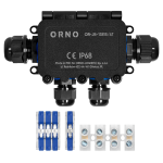ORNO OR-JB-13815/4T Puszka n/t HD IP68, 0,5-6,0mm2 ,2 dławnice M20, 2 dławnice M16, układ T