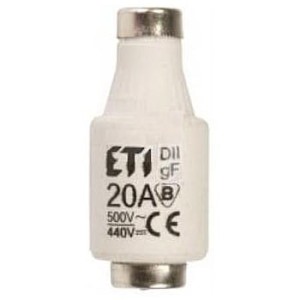 Wkładka bezpiecznikowa 20A BiWts DII gF 22x50 500V