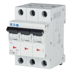 EATON 286586 PL6-B6/3 Wyłącznik nadprądowy 6kA, In=6A, char. B, 3-bieg. seria PL6
