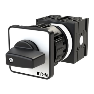 EATON 050721 T0-3-15433/EZ Przełącznik zasilania, Styki: 6, 20 A, tabliczka: HAND-0-AUTO, 45 °, bez samopowrotu, montaż natablicowy 22,3 mm, pokrętło czarne bez możliwości blokady