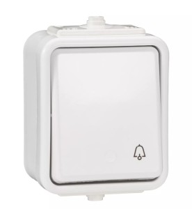 SCHNEIDER WNT101C01 Cedar, przycisk dzwonek, IP44, biały